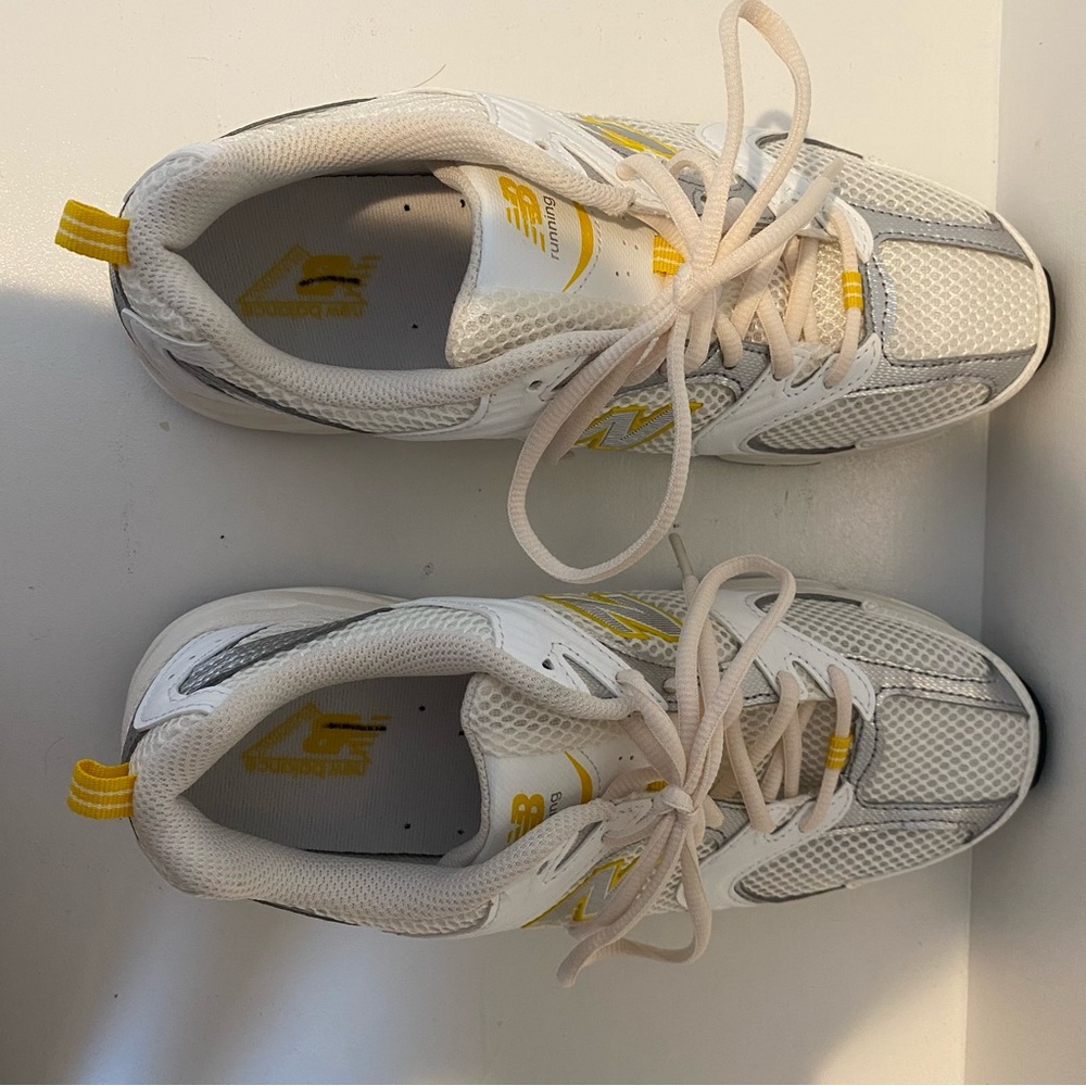 New Balance White and Yellow Women's Sneakers 0032 - Picture 12 of 15